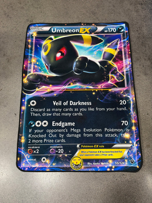 Umbreon Ex 3ft x 2ft Area Rugs 3D Print Large Carpet Anime Card Rugs for Boys Girls Kids Bedroom Non-Slip Floor Mat for Living Room Home Decor Rug 2' x 3'