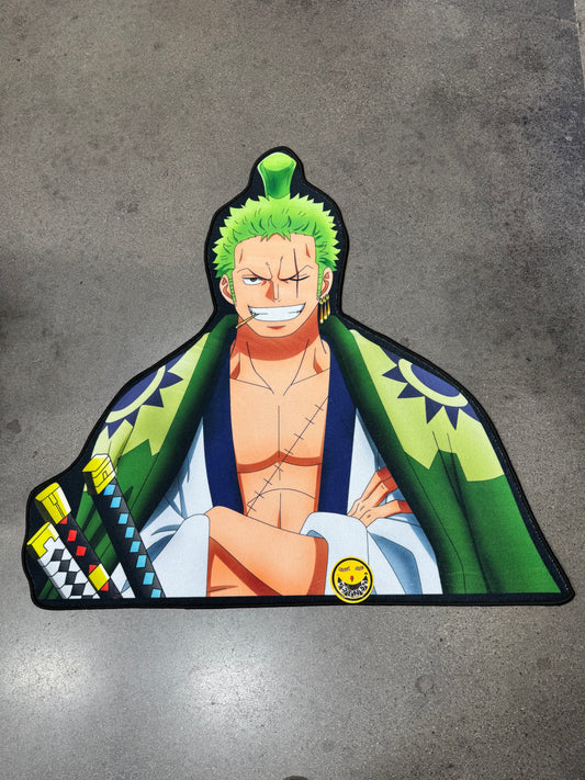 Anime Cartoon One piece Zoroo Area Rugs 3D Print Large Carpet Anime Card Rugs for Boys Girls Kids Bedroom Non-Slip Floor Mat for Living Room Home Decor Rug 2' x 3'