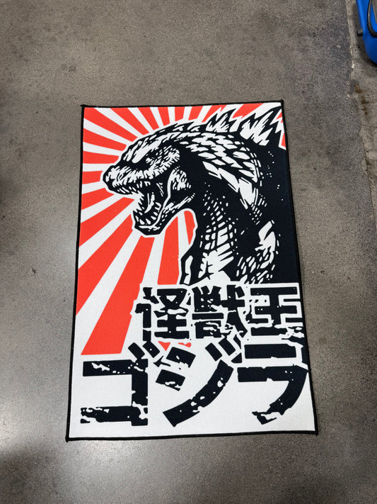 Godzilla Anime Cartoon Area Rugs 3D Print Large Carpet Bedroom Non-Slip Floor Mat for Living Room Home Decor Rug 2' x 3'
