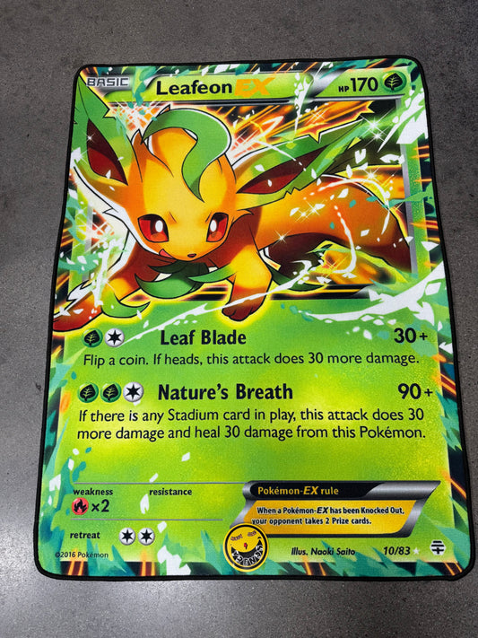 Leafeon Area Rugs 3D Print Large Carpet Anime Card Rugs for Boys Girls Kids Bedroom Non-Slip Floor Mat for Living Room Home Decor Rug 2' x 3'