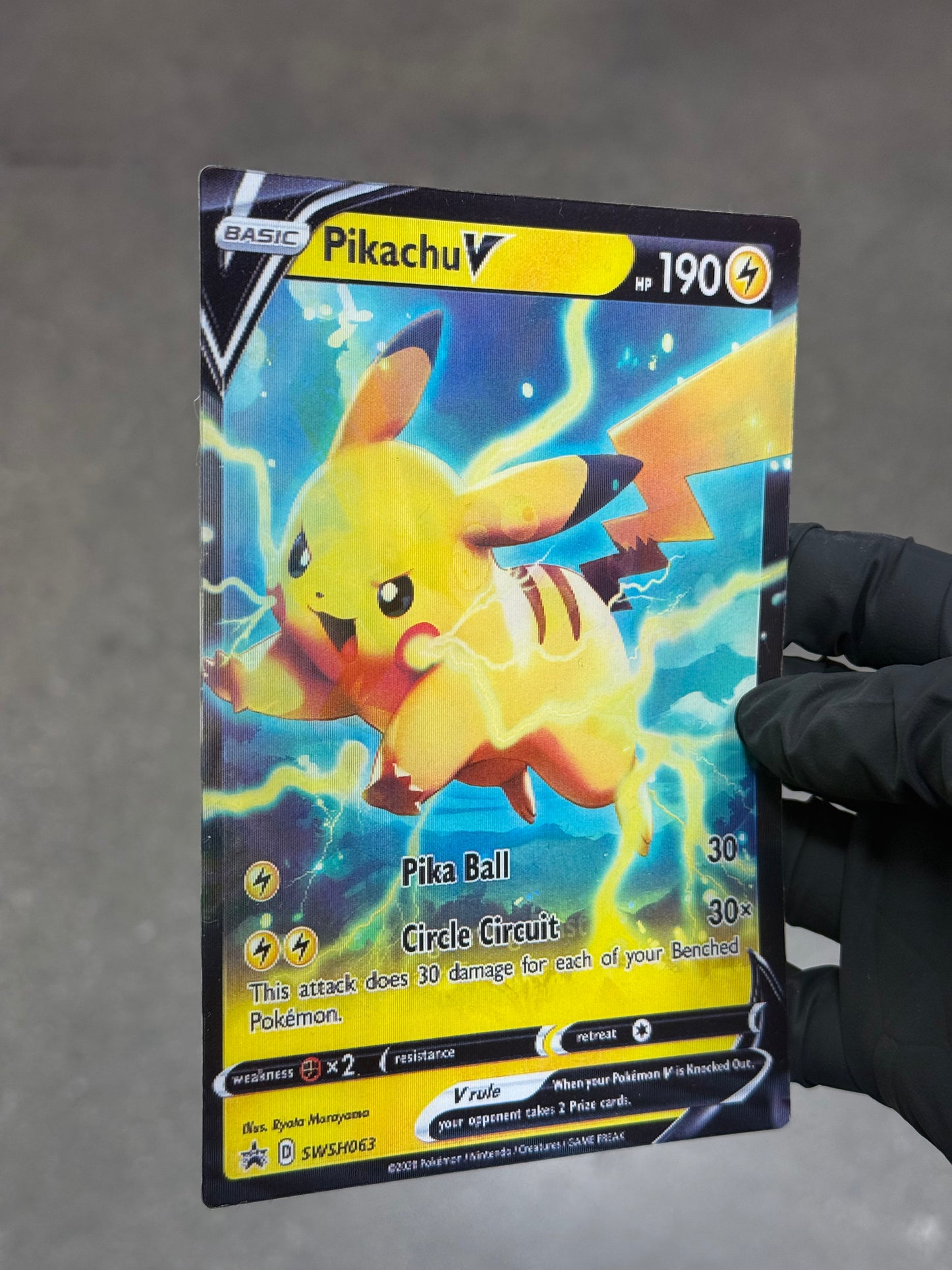 Pikachu V Anime 3D Motion Waterproof Sticker Pokemon