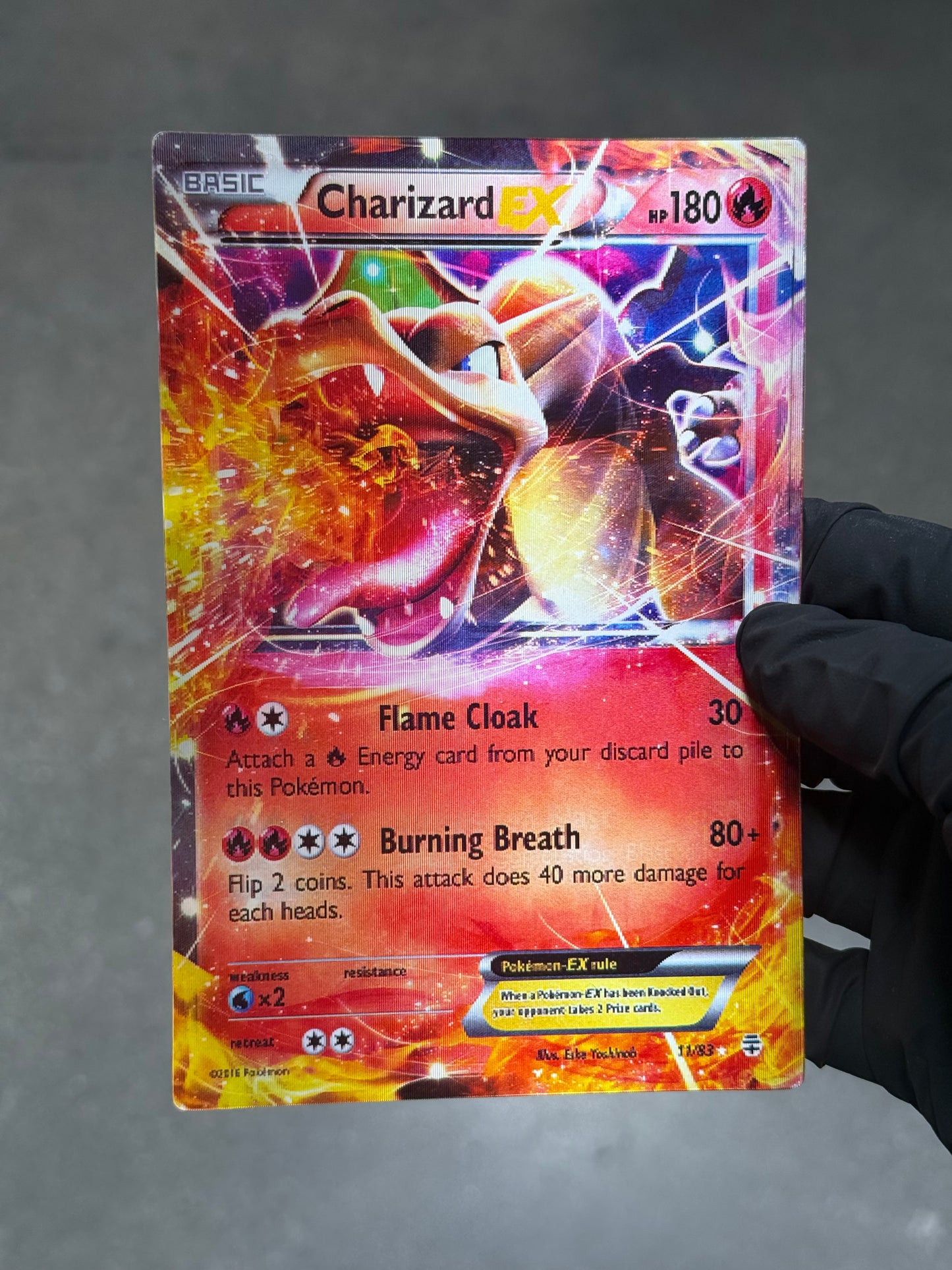 Charizard Anime 3D Motion Waterproof Sticker Pokemon