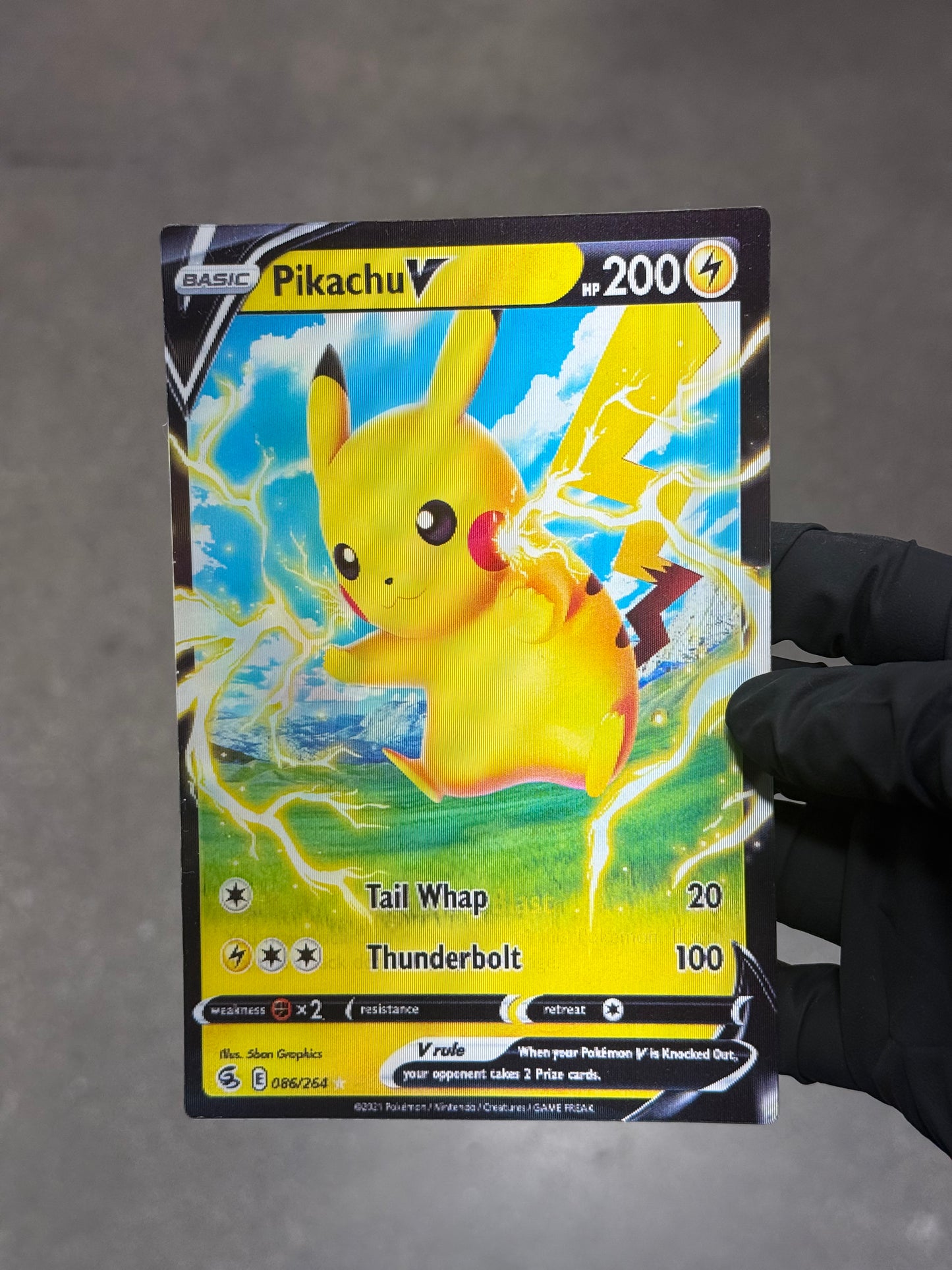Pikachu V Anime 3D Motion Waterproof Sticker Pokemon