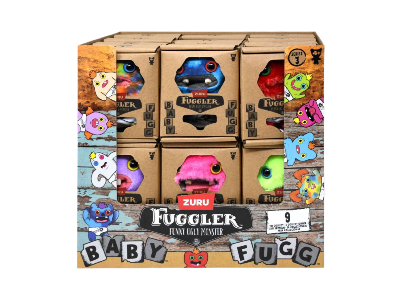 1 Piece Baby Fuggs 3.5" Mini Plush Fuggler i Series 3, Randomly, 1 Count