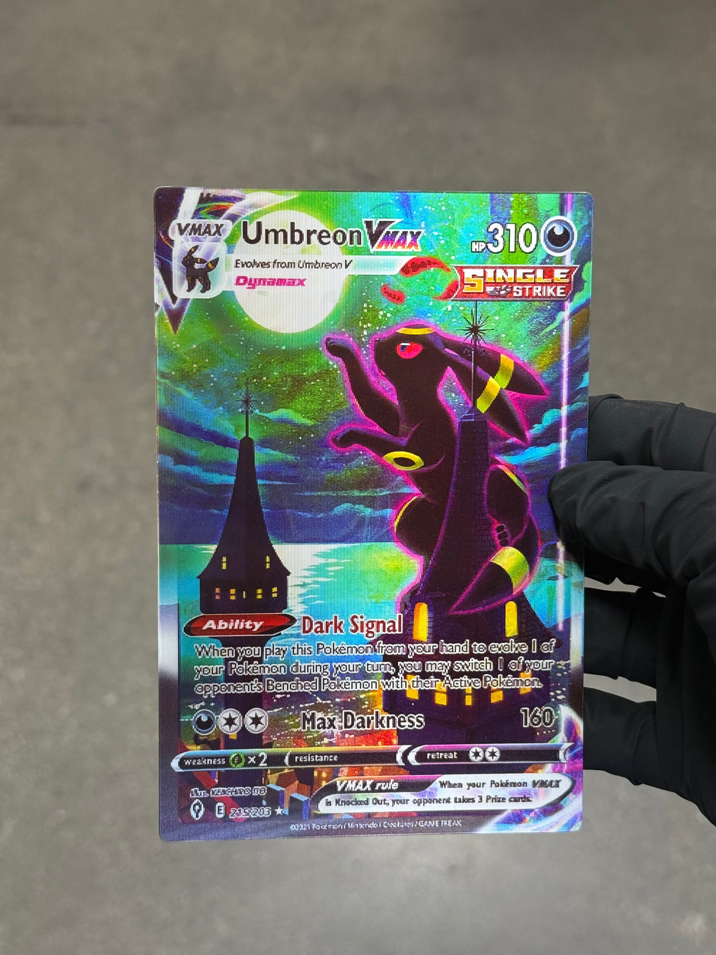 Umbreon Vmax Anime 3D Motion Waterproof Sticker Pokemon