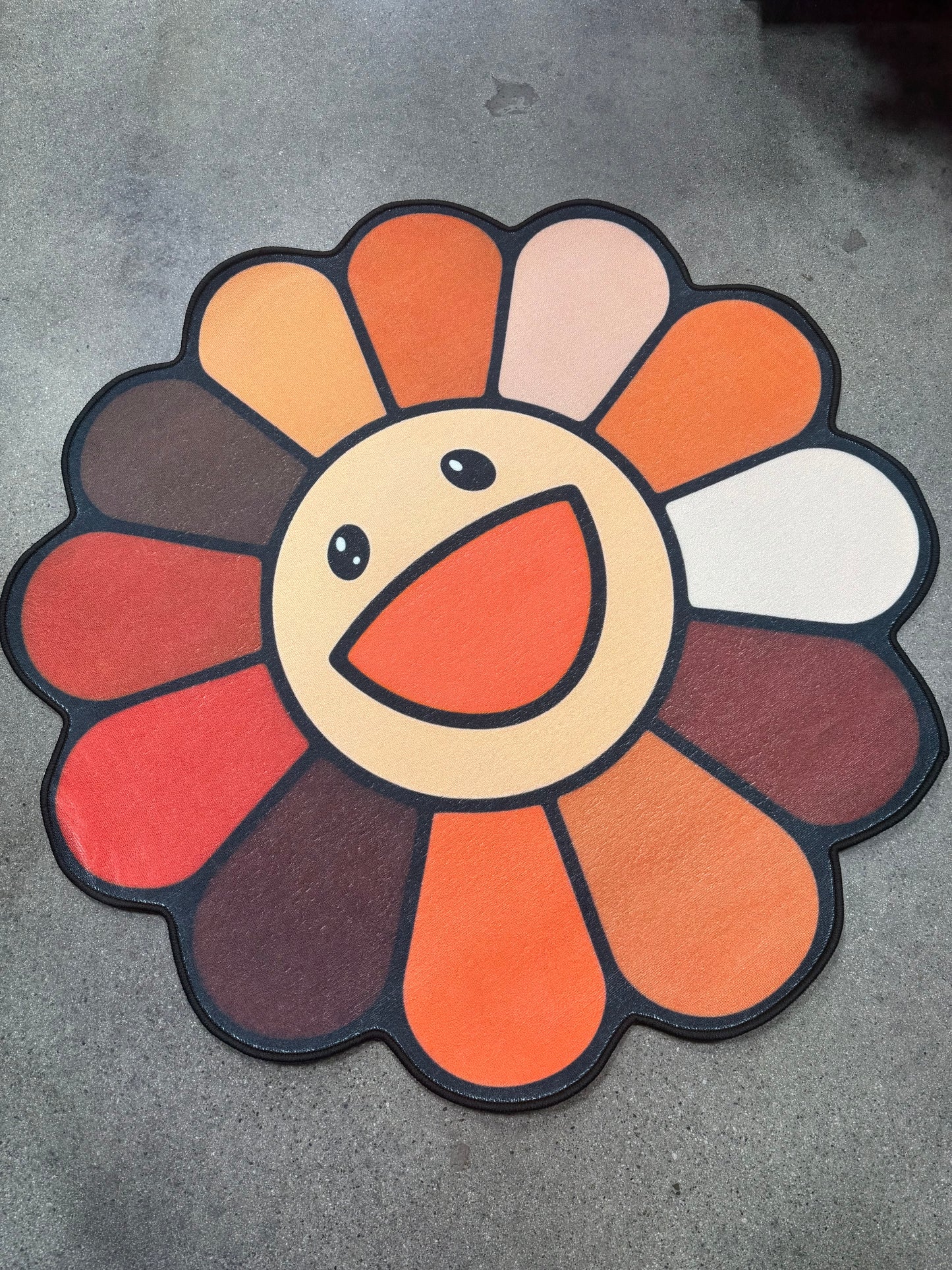 Brown flower Rug